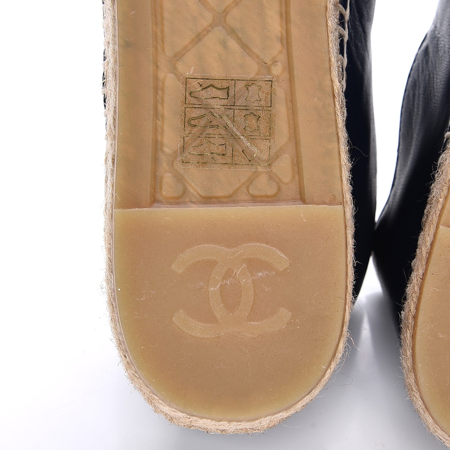 Lambskin CC Espadrilles 37 Navy Black