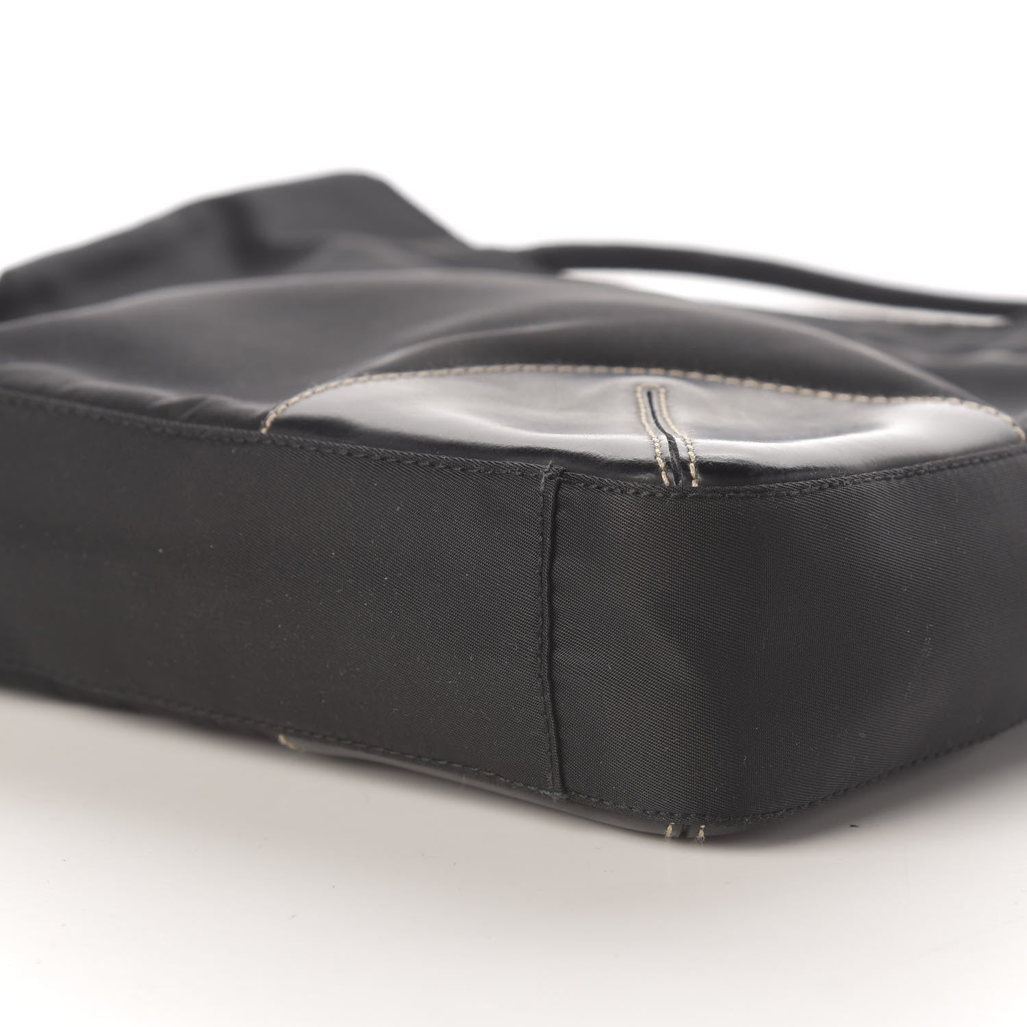 Prada Calfskin Tessuto Nylon Easy Shoulder Bag Black 6 of 9