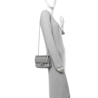Chanel Metallic Aged Calfskin Quilted 2.55 Reissue Mini Flap Silver 2 of 10