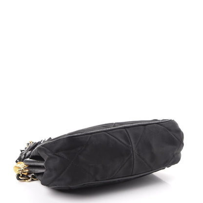 Chanel Satin Quilted Tassel Frame Crossbody Black 4 of 11