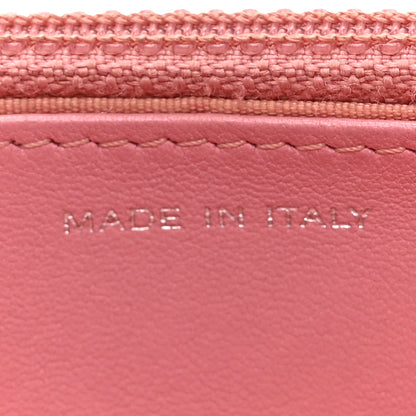 Chanel Lambskin Quilted CC Crossing Wallet On Chain WOC Pink 7 of 20