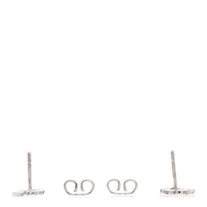 Gucci 18K White Gold Diamond Mini Running G Earrings 3 of 5