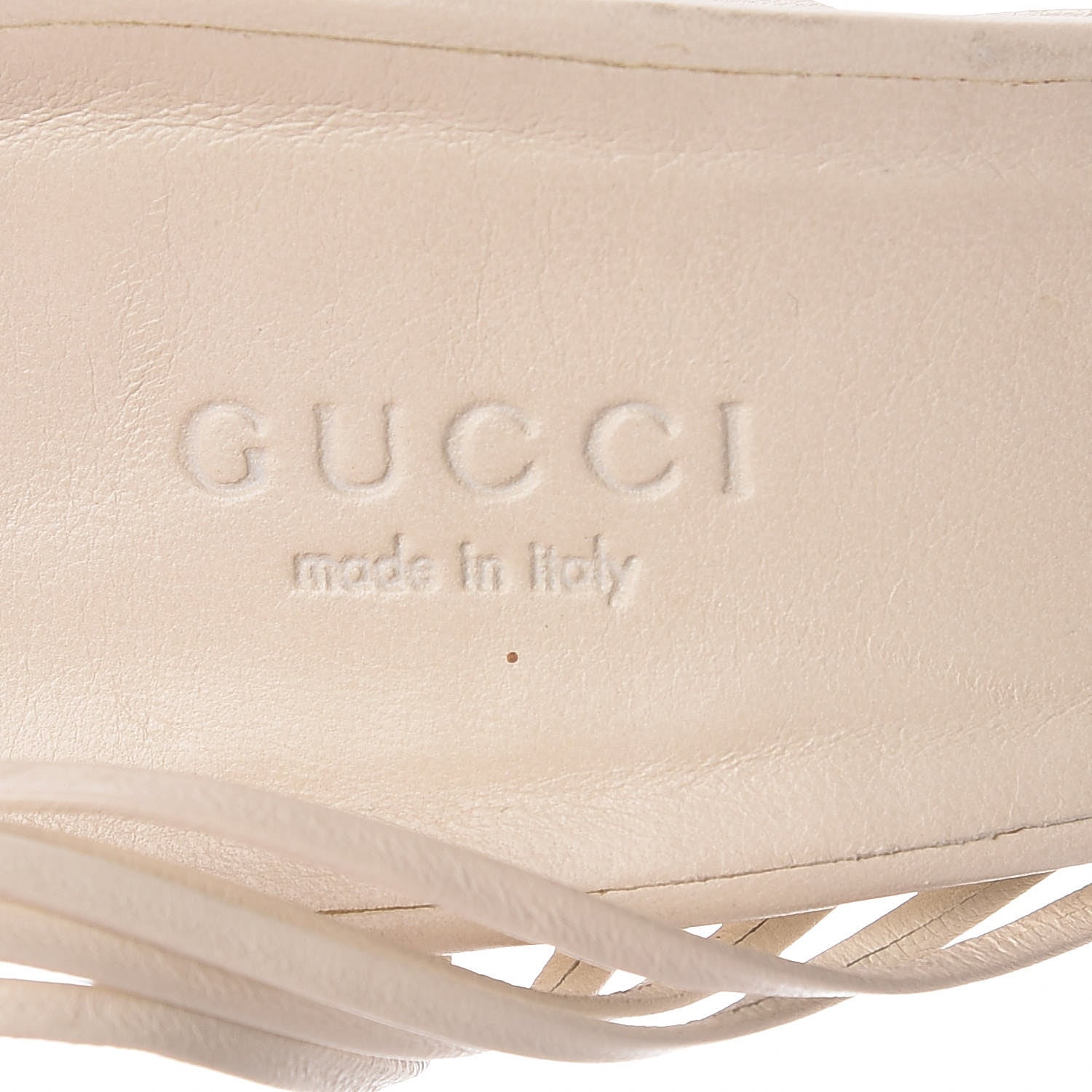 Gucci Calfskin Braided Sandals 6.5 Beige 8 of 17