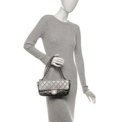 Chanel Vinyl Quilted Small Melrose Degrade Flap Black 2 of 9
