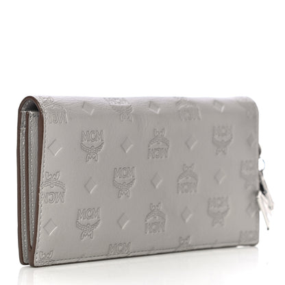 MCM Calfskin Ottomar Large Klara Two Fold Wallet Dove 3 of 11