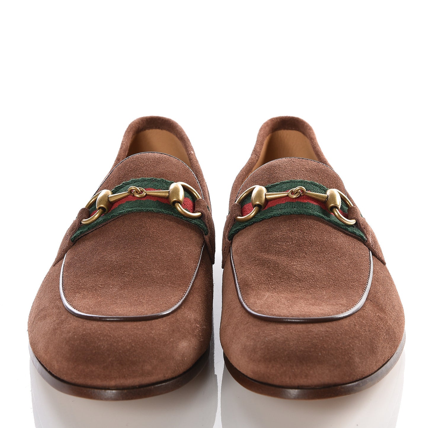 Suede Web Mens Horsebit Loafers 7 Brown