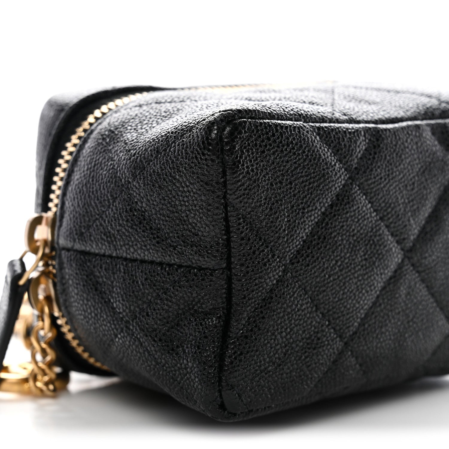 Chanel Caviar Quilted Mini Top Handle Vanity With Chain Black 8 of 10