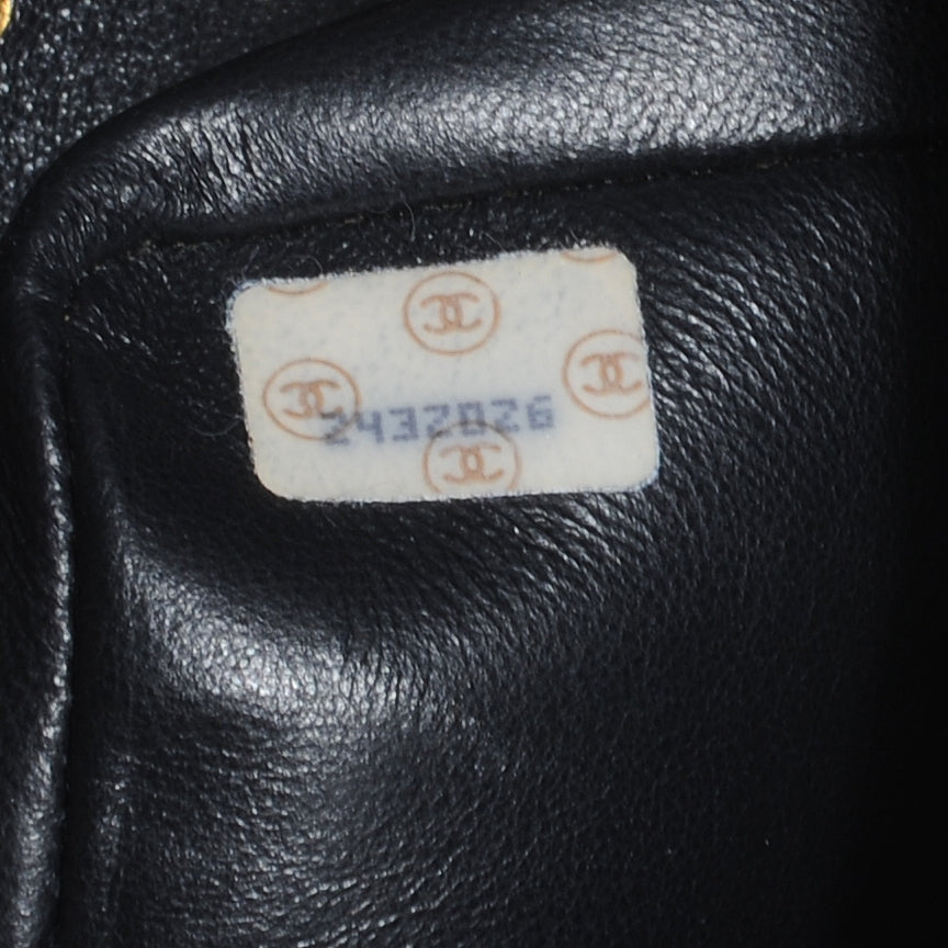 Suede Vertical Quilt Medium Flap Blue