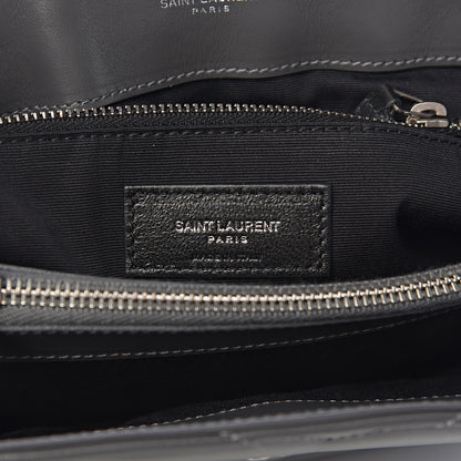 Saint Laurent Calfskin Y Quilted Monogram Medium Loulou Chain Satchel Earth 7 of 10