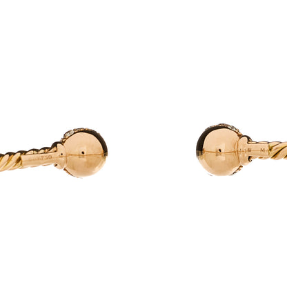 David Yurman 18K Rose Gold Diamond 2.6mm Solari Cablespira Bracelet 3 of 3