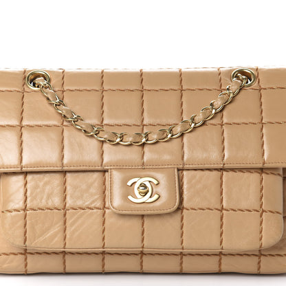 Chanel Lambskin Square Double Stitch Flap Beige 11 of 11