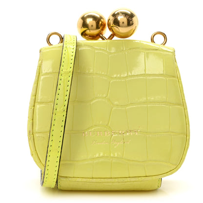 Burberry Alligator Mini Frame Bag Neon Yellow 1 of 11