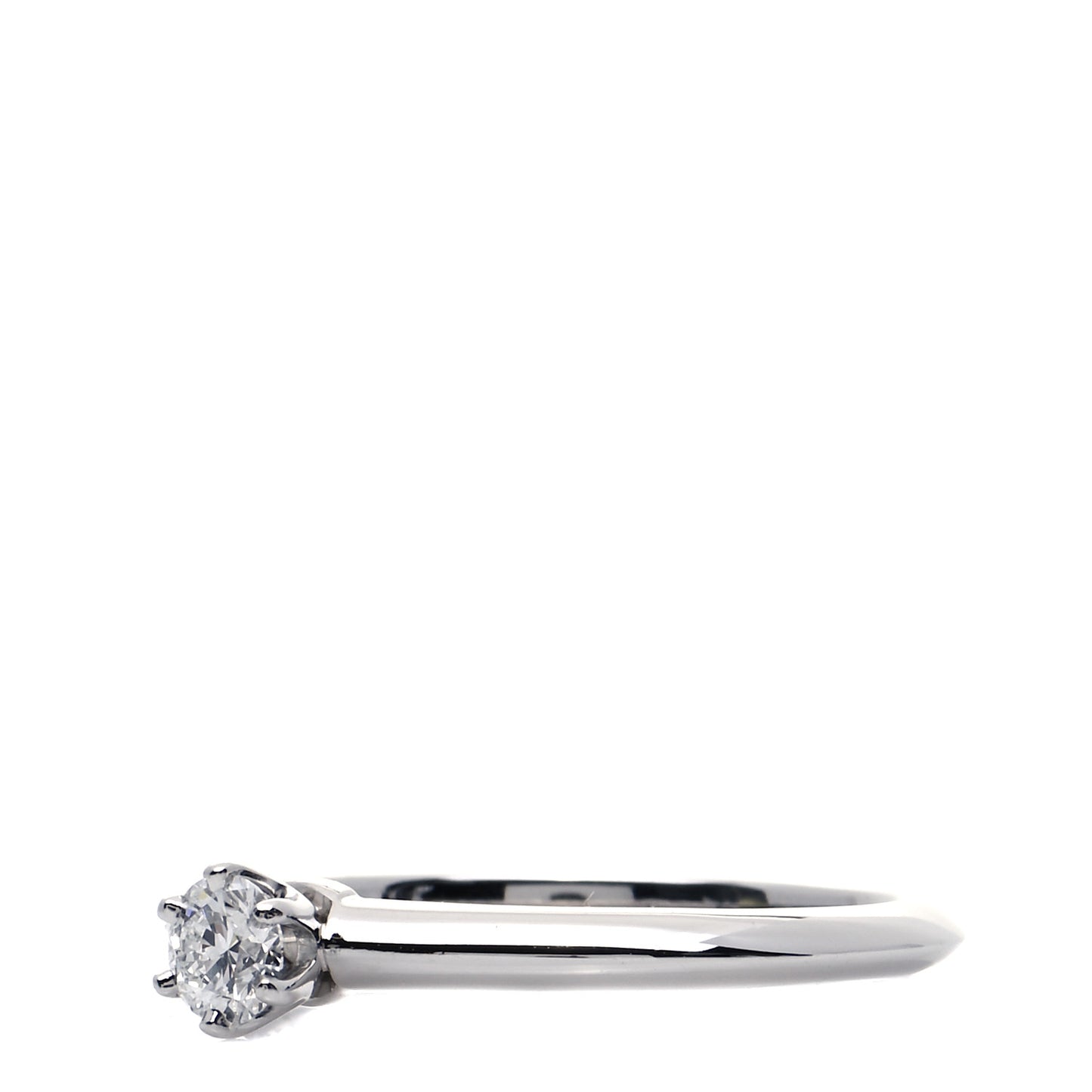 Platinum Diamond .19ct Solitaire Engagement Ring 51 5.75