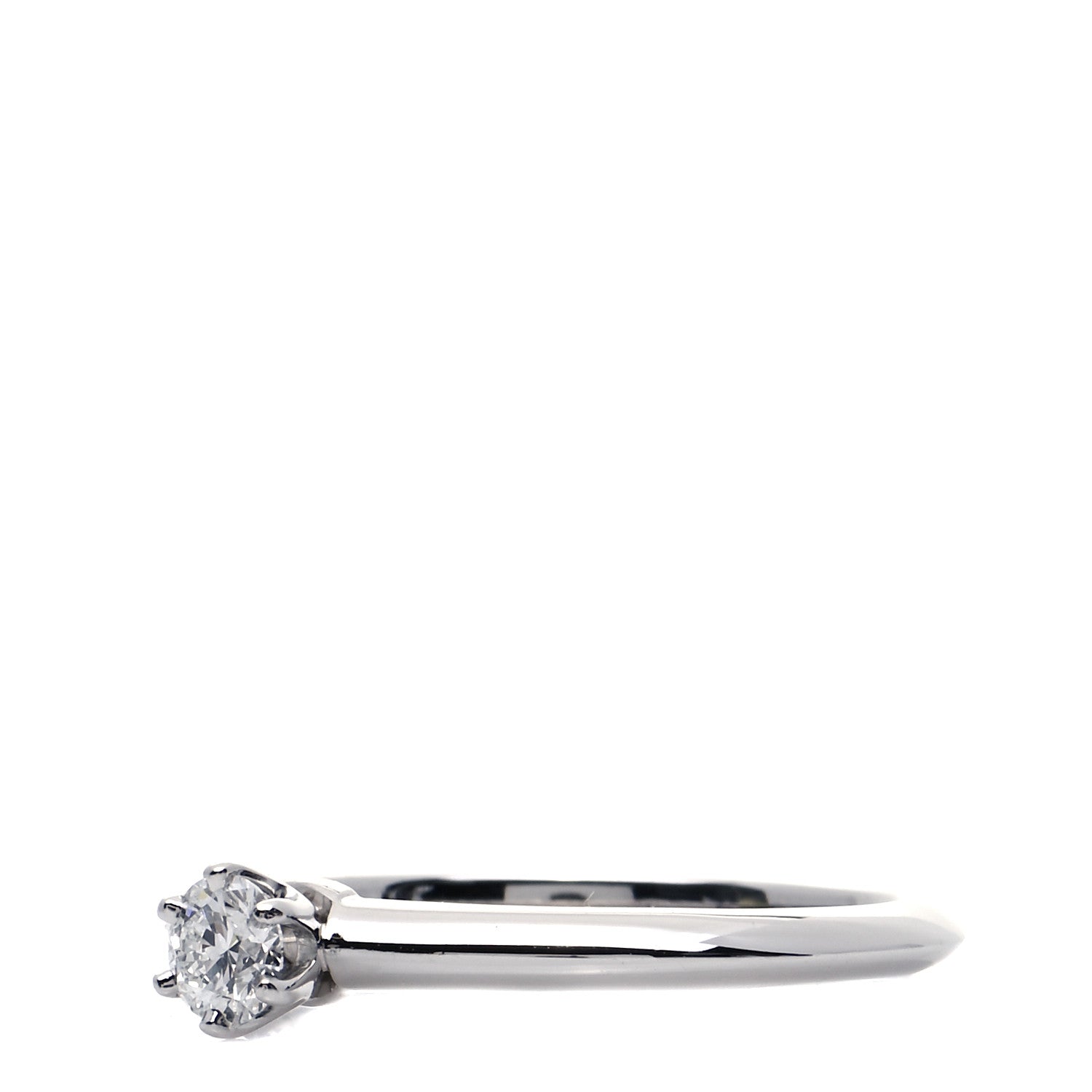 Tiffany Platinum Diamond .19ct Solitaire Engagement Ring 51 5.75 4 of 6