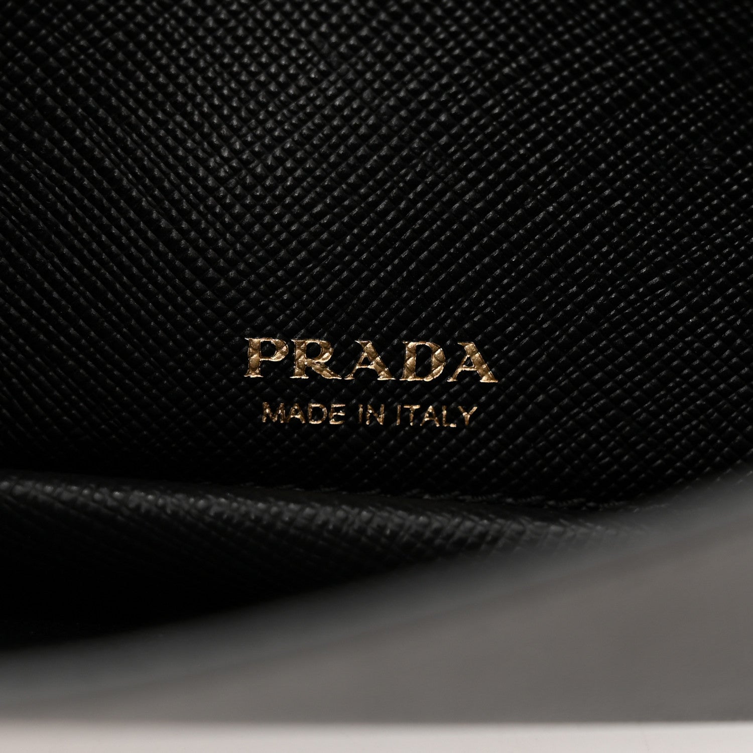 Prada Saffiano Metal Phone Wristlet Crossbody Wallet Black 6 of 10