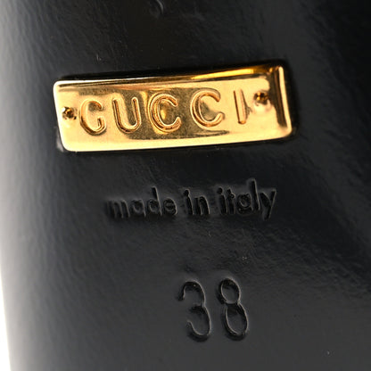 Gucci Malaga Kid Horsebit 75mm Pumps 38 Black 8 of 9