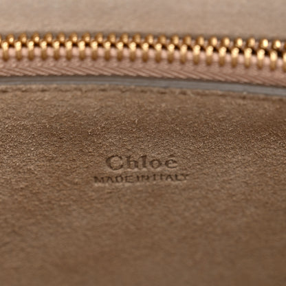 Chloe Calfskin Suede Medium Faye Shoulder Bag Cement Pink 6 of 11