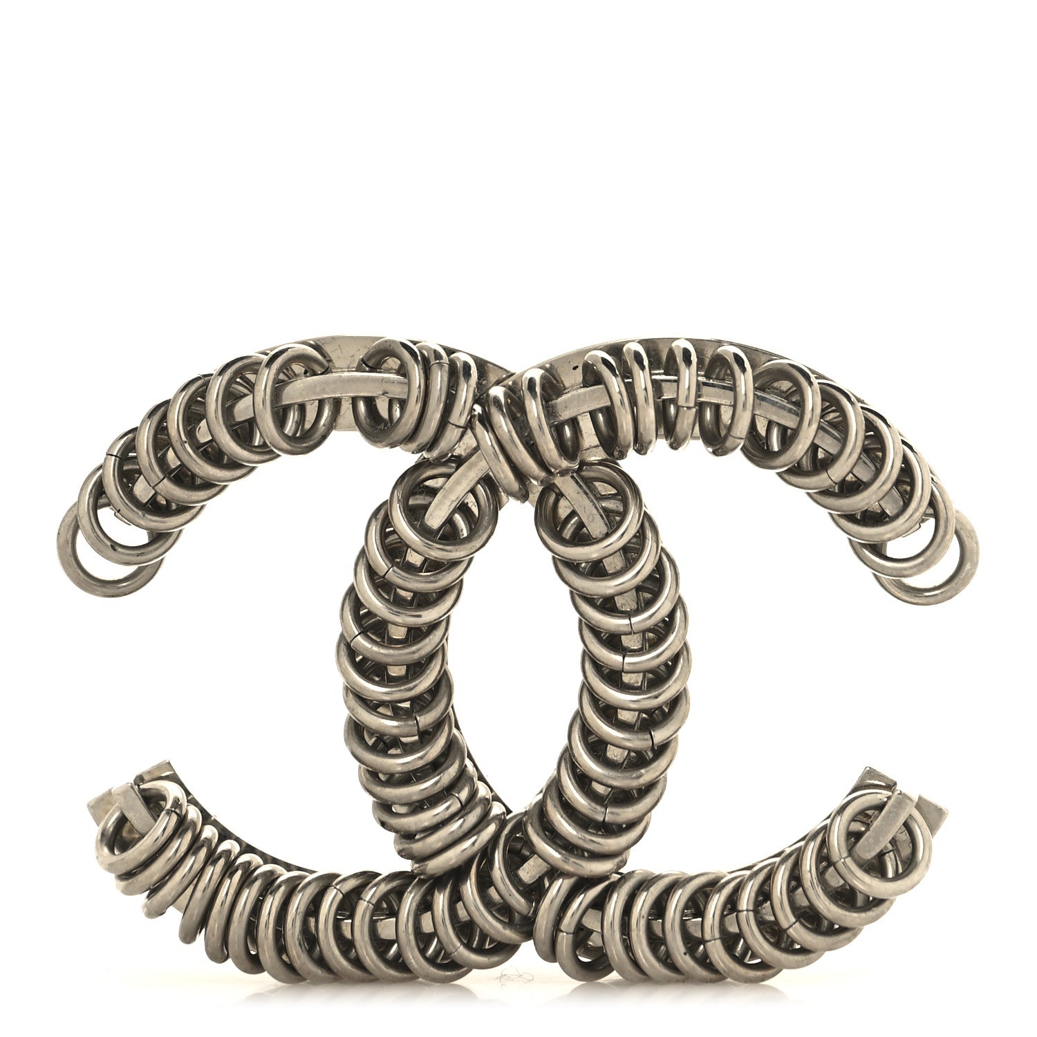 Chanel Metal CC Brooch Silver 1 of 4