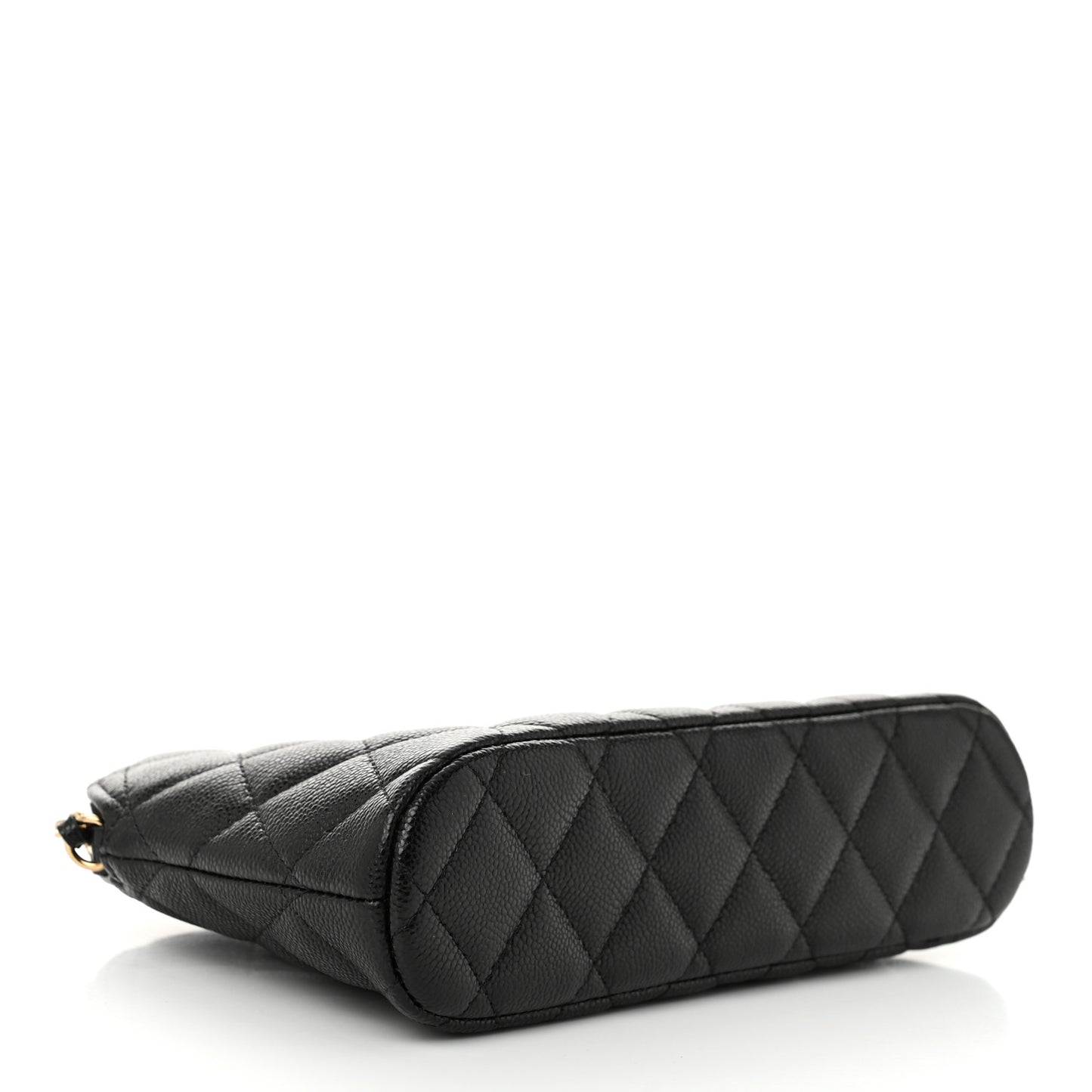 Caviar Quilted Classic Clutch With Chain Black