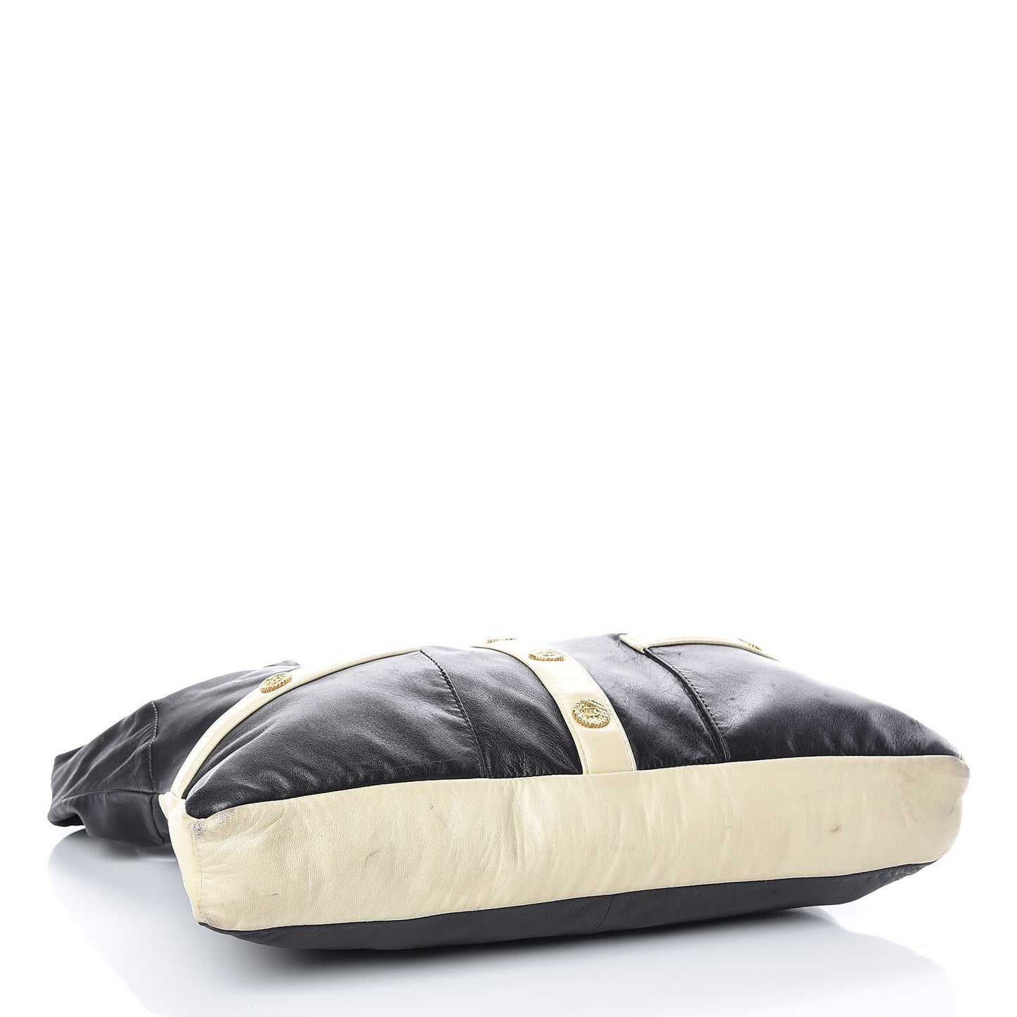 Lambskin Large Girl Bag Black Beige