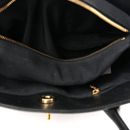 Chanel Calfskin Small Cerf Executive Shopper Tote Black 5 of 10