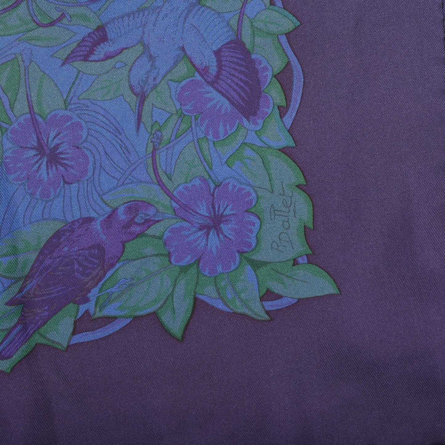 Silk Dip Dye Jungle Love Scarf 90