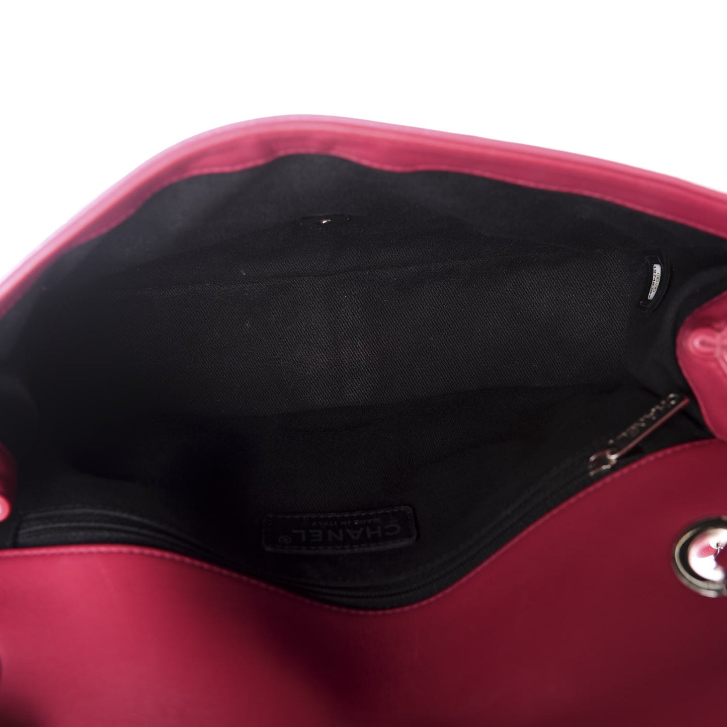 Patent Quilted Large Coco Shine Flap Pink