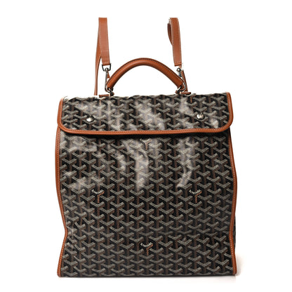 Goyard Goyardine Saint Leger Soft Briefcase Backpack Black Gold 1 of 9
