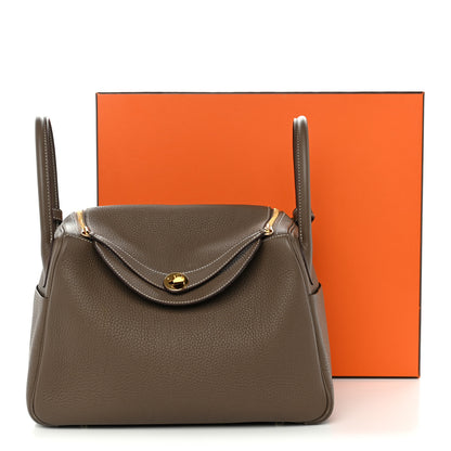 Hermes Taurillon Clemence Lindy 30 Etoupe 13 of 13