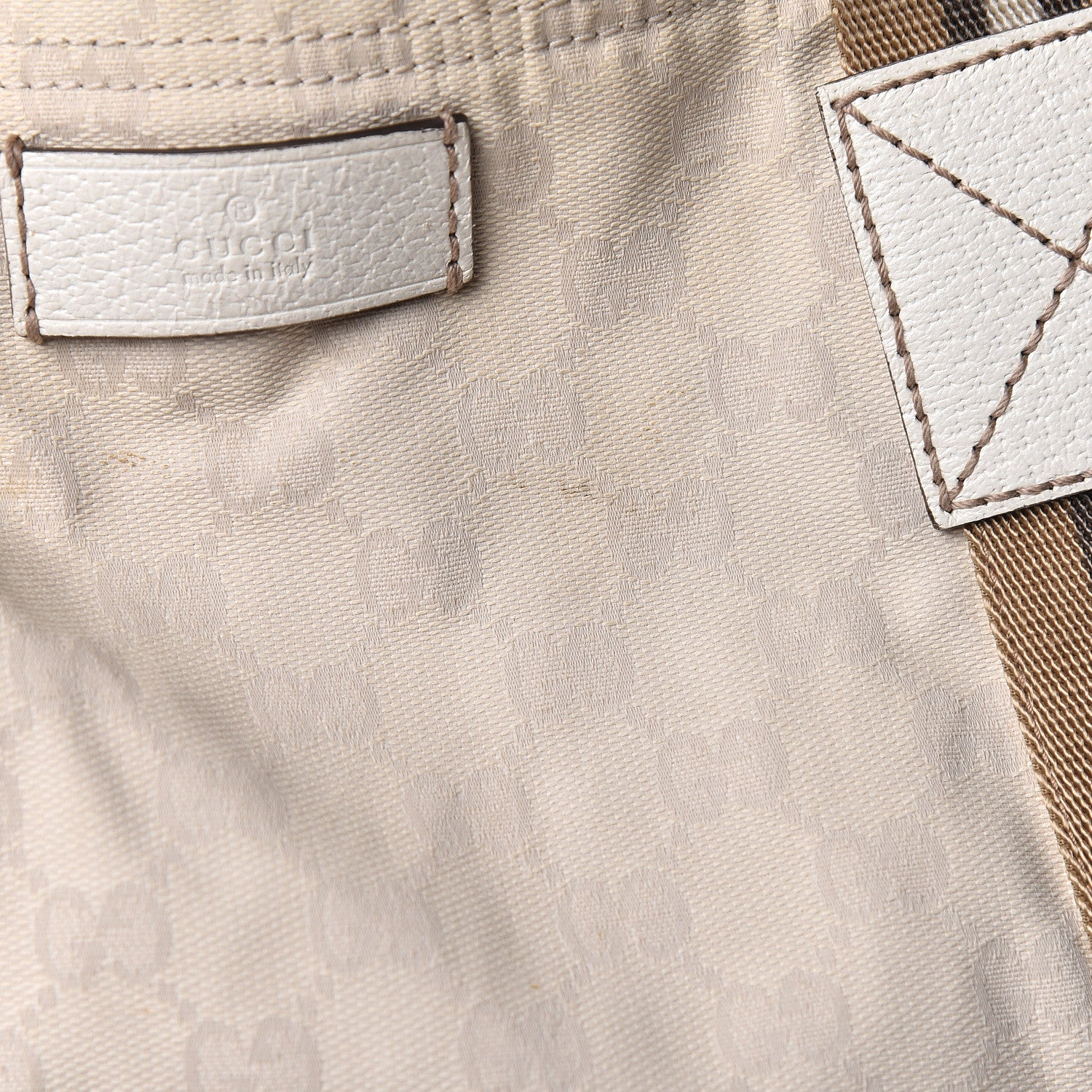 Gucci GG Monogram Medium Web Handle Vertical Tote White 20 of 21