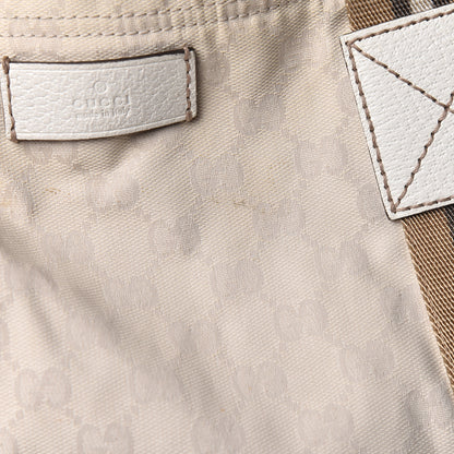 Gucci GG Monogram Medium Web Handle Vertical Tote White 20 of 21