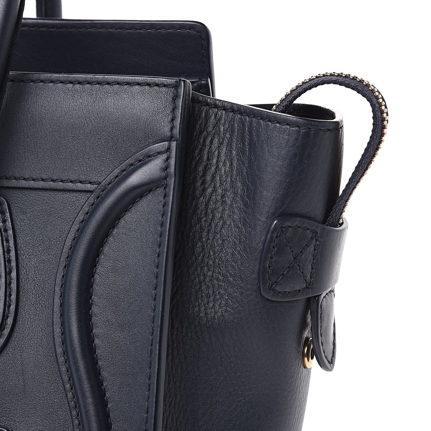 Smooth Calfskin Micro Luggage Navy Blue
