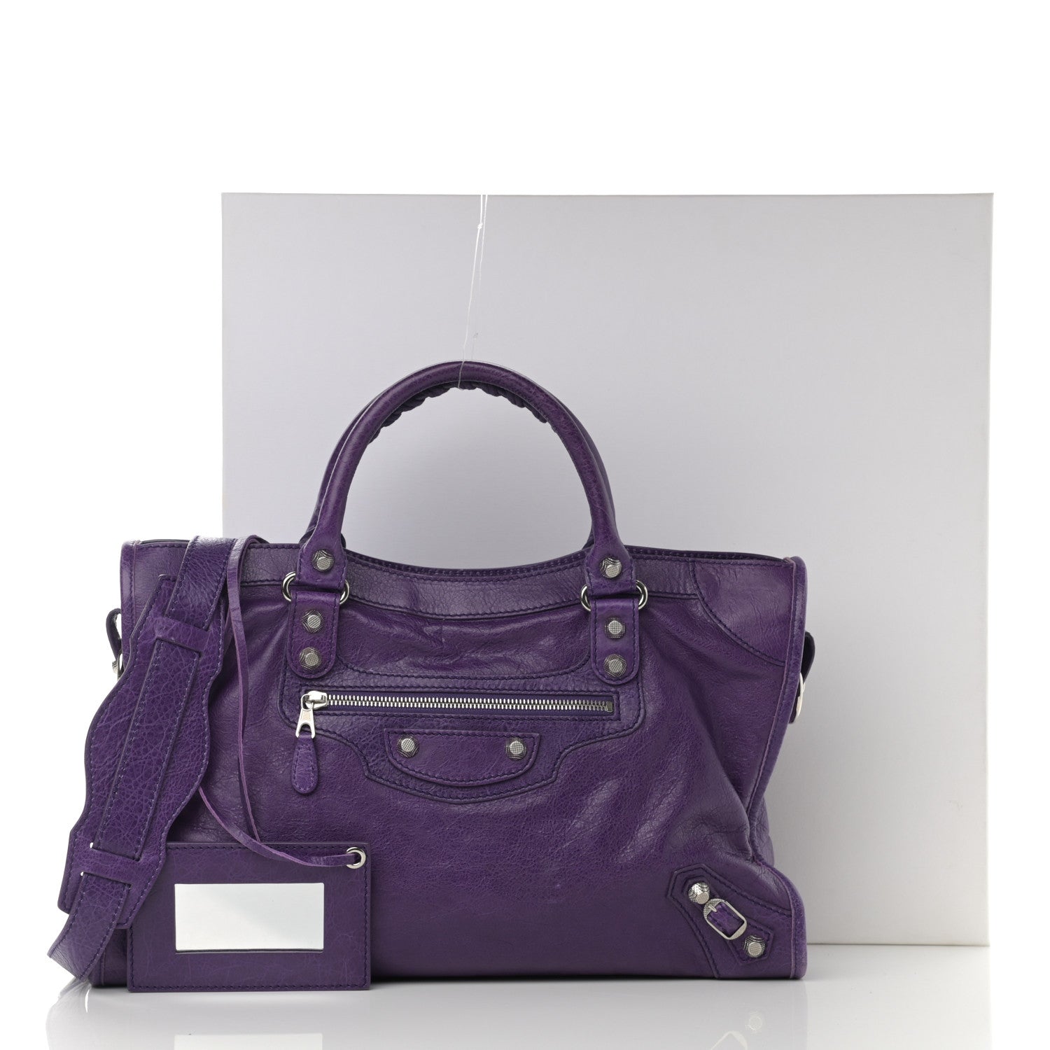 Balenciaga Agneau Giant 12 Silver Hardware City Dark Violet 15 of 15