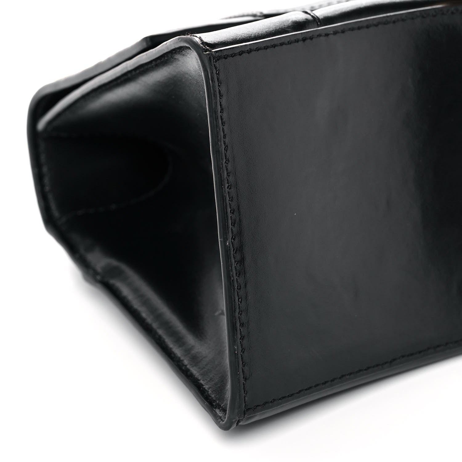 Balenciaga Shiny Box Calfskin Small Hourglass Top Handle Bag Black 10 of 16
