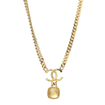 Chanel Metal Natural Stones CC Necklace Gold 1 of 4