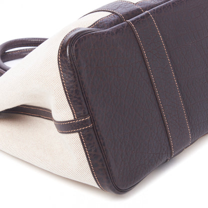 Hermes Toile Buffle Gala Garden Party Tote 36 MM Marron Fonce 6 of 9