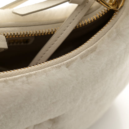 Miu Miu Montone Shearling Small Wander Hobo White 12 of 12