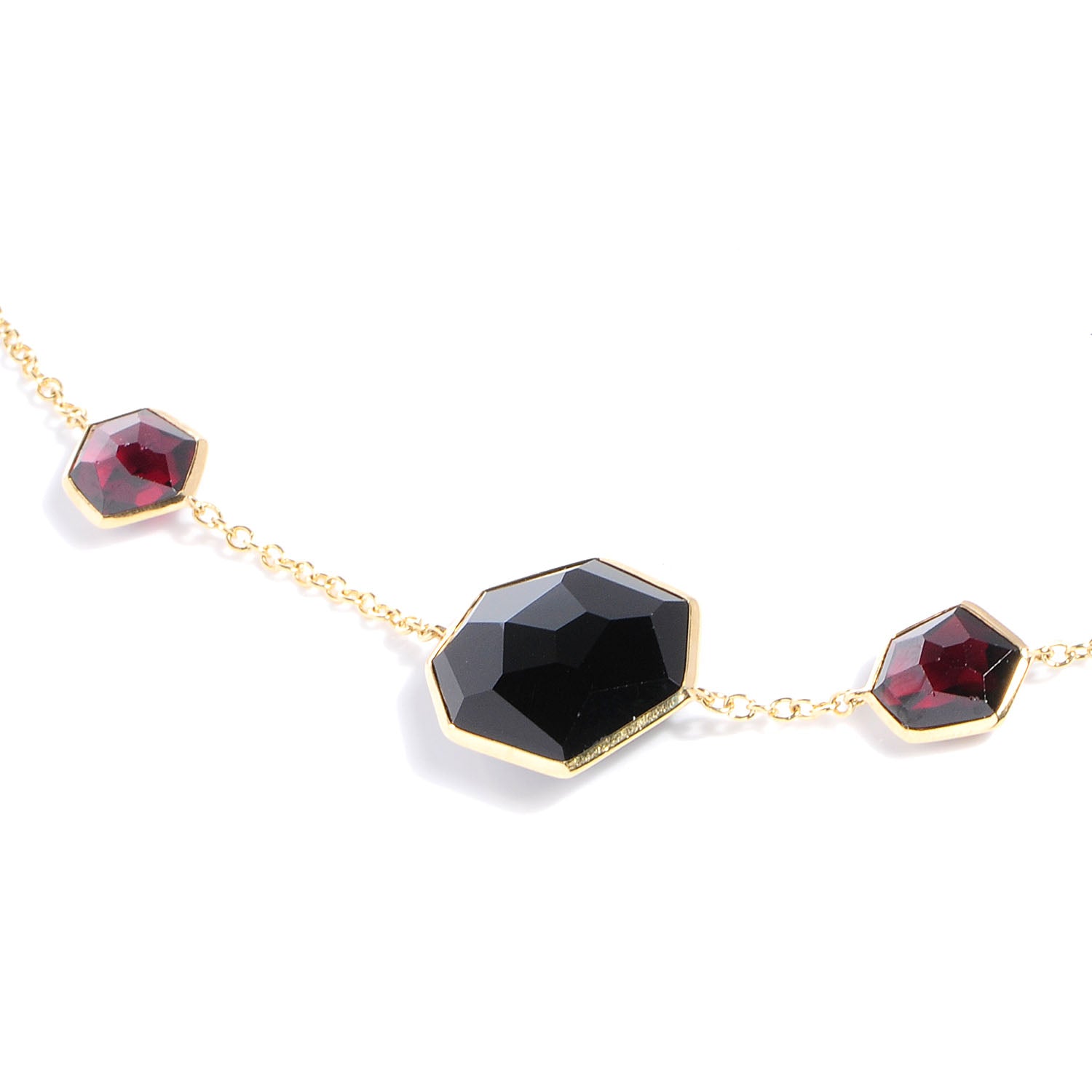 David Yurman IPPOLITA 18k Gold Rock Candy Long Necklace Black Onyx African Ruby Garnet 4 of 9