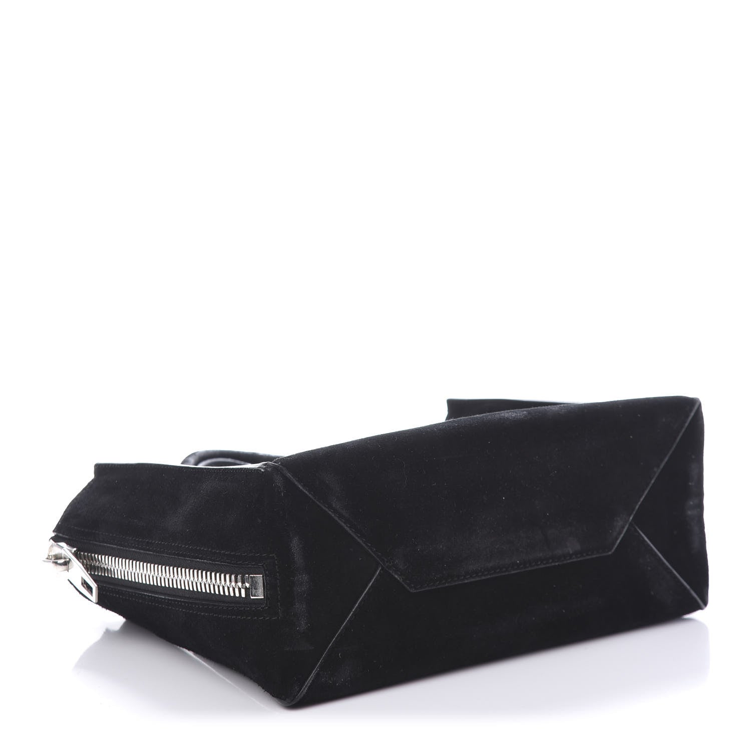 Balenciaga Baby Daim Suede Plate Hardware Papier A6 Zip Around Tote Black 5 of 11
