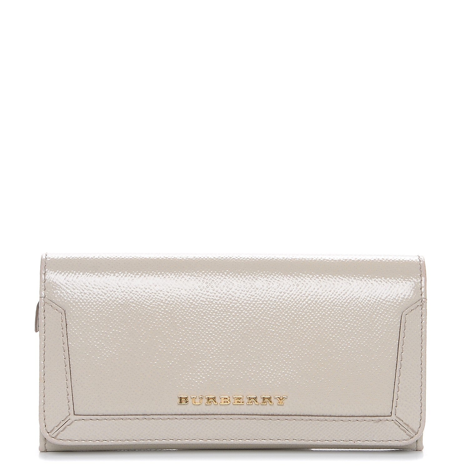 Burberry Patent Penrose Continental Wallet Pale Grey 1 of 9