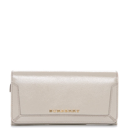 Burberry Patent Penrose Continental Wallet Pale Grey 1 of 9