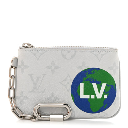 Louis Vuitton Monogram Stickers Key Pouch White 1 of 8