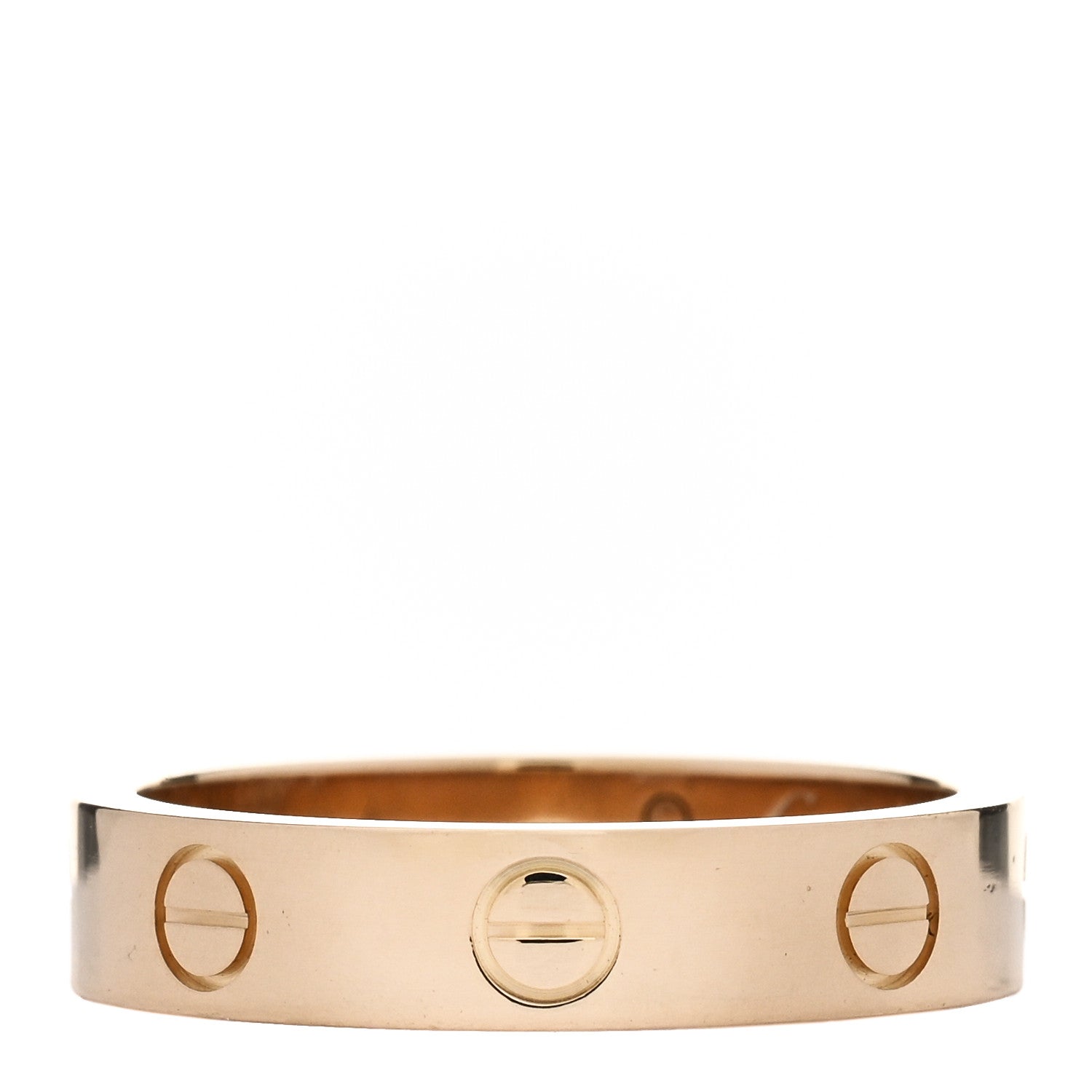 Cartier 18K Yellow Gold Diamond 4mm LOVE Wedding Band Ring 51 5.75 3 of 5