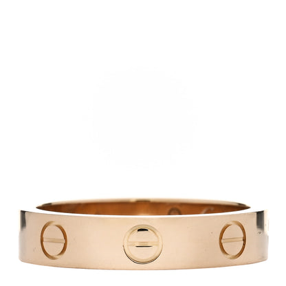Cartier 18K Yellow Gold Diamond 4mm LOVE Wedding Band Ring 51 5.75 3 of 5