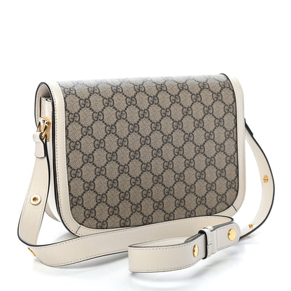 Gucci GG Supreme Monogram Horsebit 1955 Shoulder Bag Beige Mystic White 3 of 9