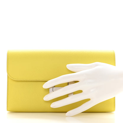 Hermes Epsom Constance Long Wallet Lime 2 of 11