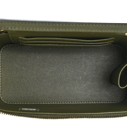 Chanel Lambskin Quilted Pick Me Up Vanity Case Khaki 5 of 10