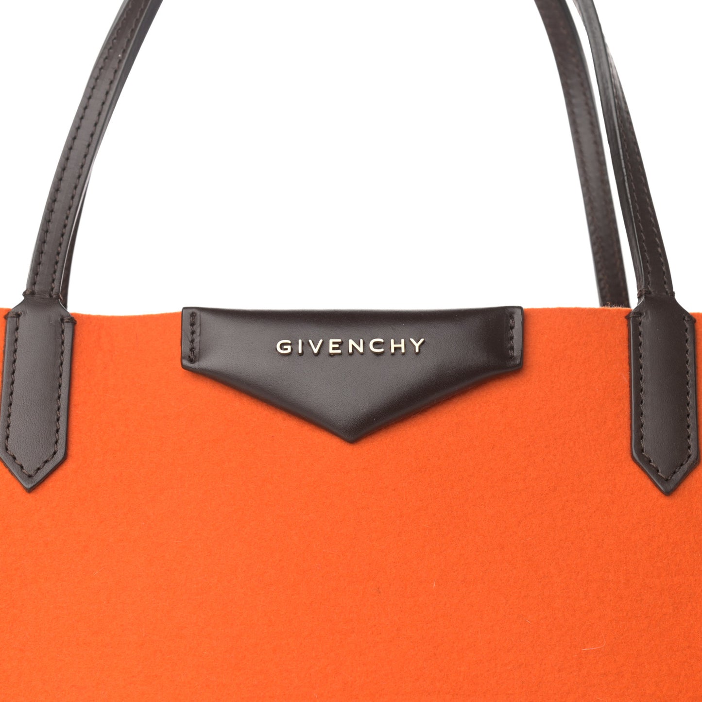 Wool Large Antigona Tote Orange