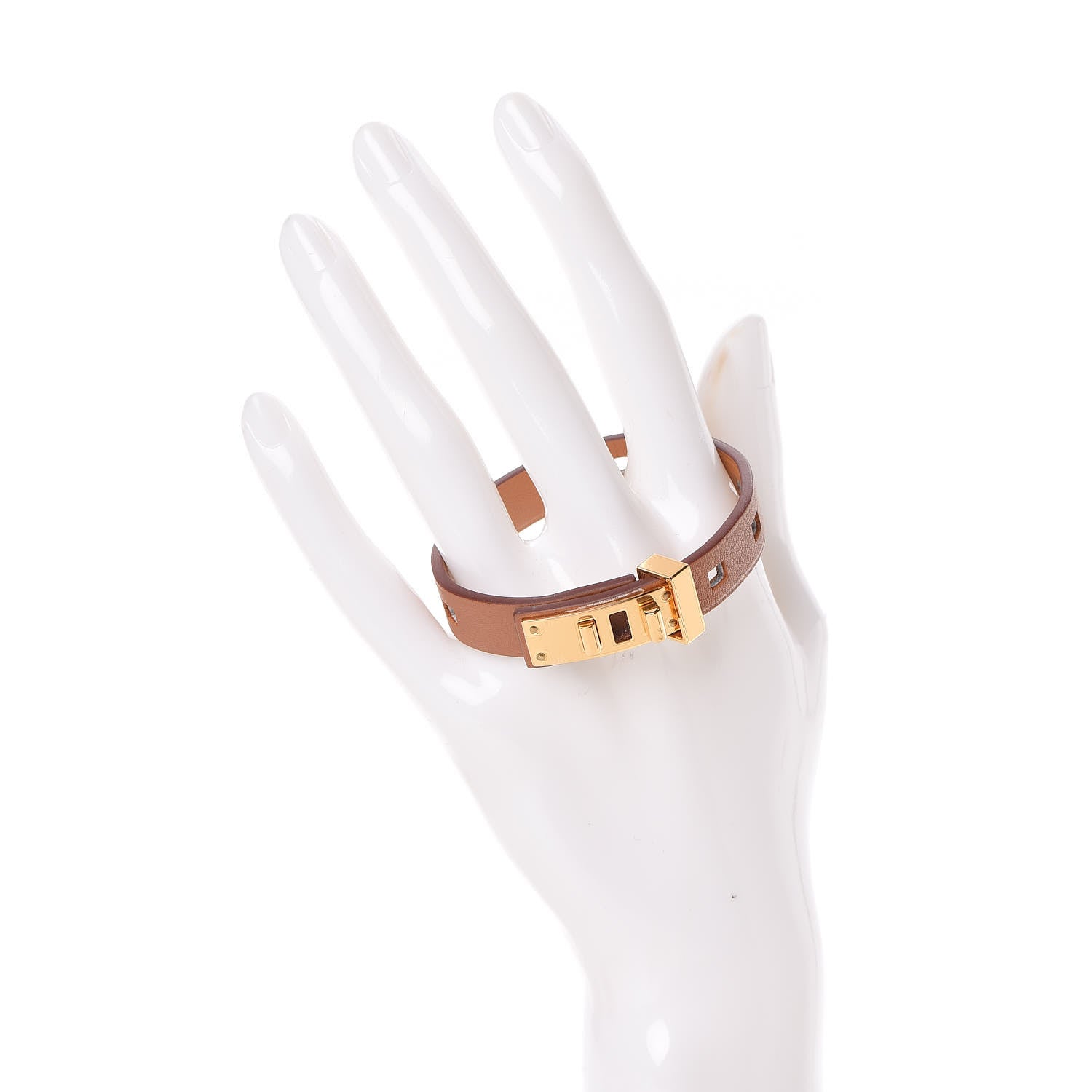 Hermes Swift Mini Dog Perforations Carrees Bracelet T2 Gold 2 of 5