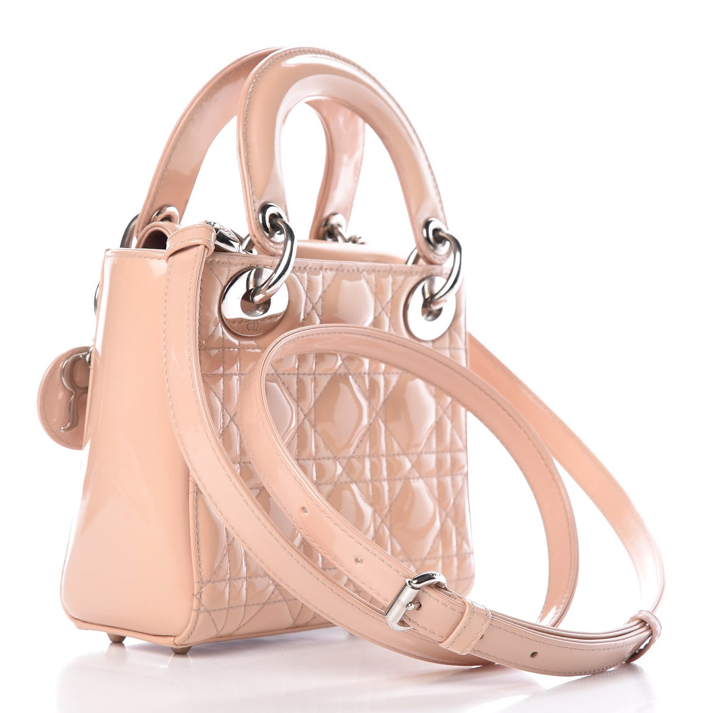 Patent Cannage Mini Lady Dior Light Pink